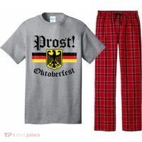 Prost Oktoberfest German Flag Crest Eagle Bavarian Pajama Set thumb 0