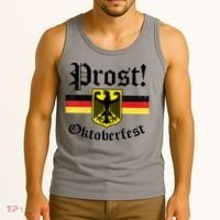 Prost Oktoberfest German Flag Crest Eagle Bavarian Tank Top thumb 3