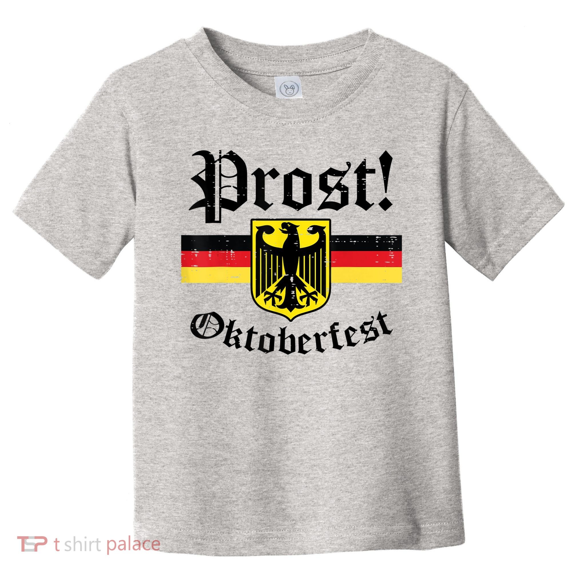 Prost Oktoberfest German Flag Crest Eagle Bavarian Toddler T-Shirt