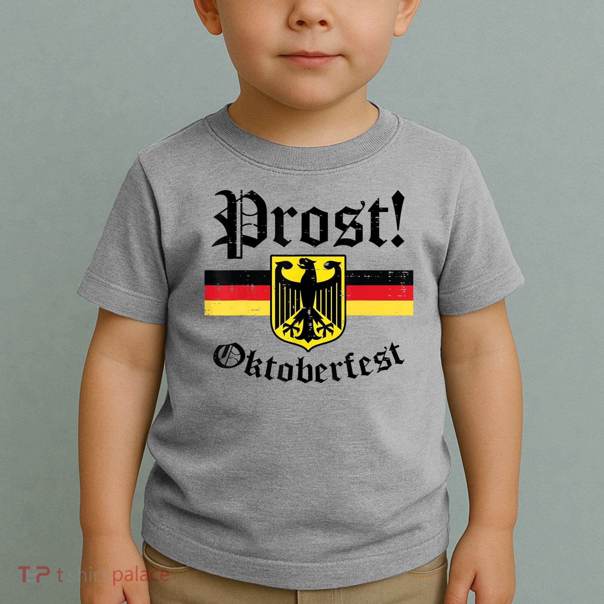 Prost Oktoberfest German Flag Crest Eagle Bavarian Toddler T-Shirt
