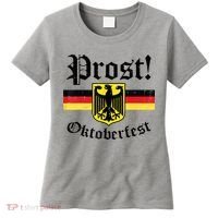 Prost Oktoberfest German Flag Crest Eagle Bavarian Women's T-Shirt thumb 0