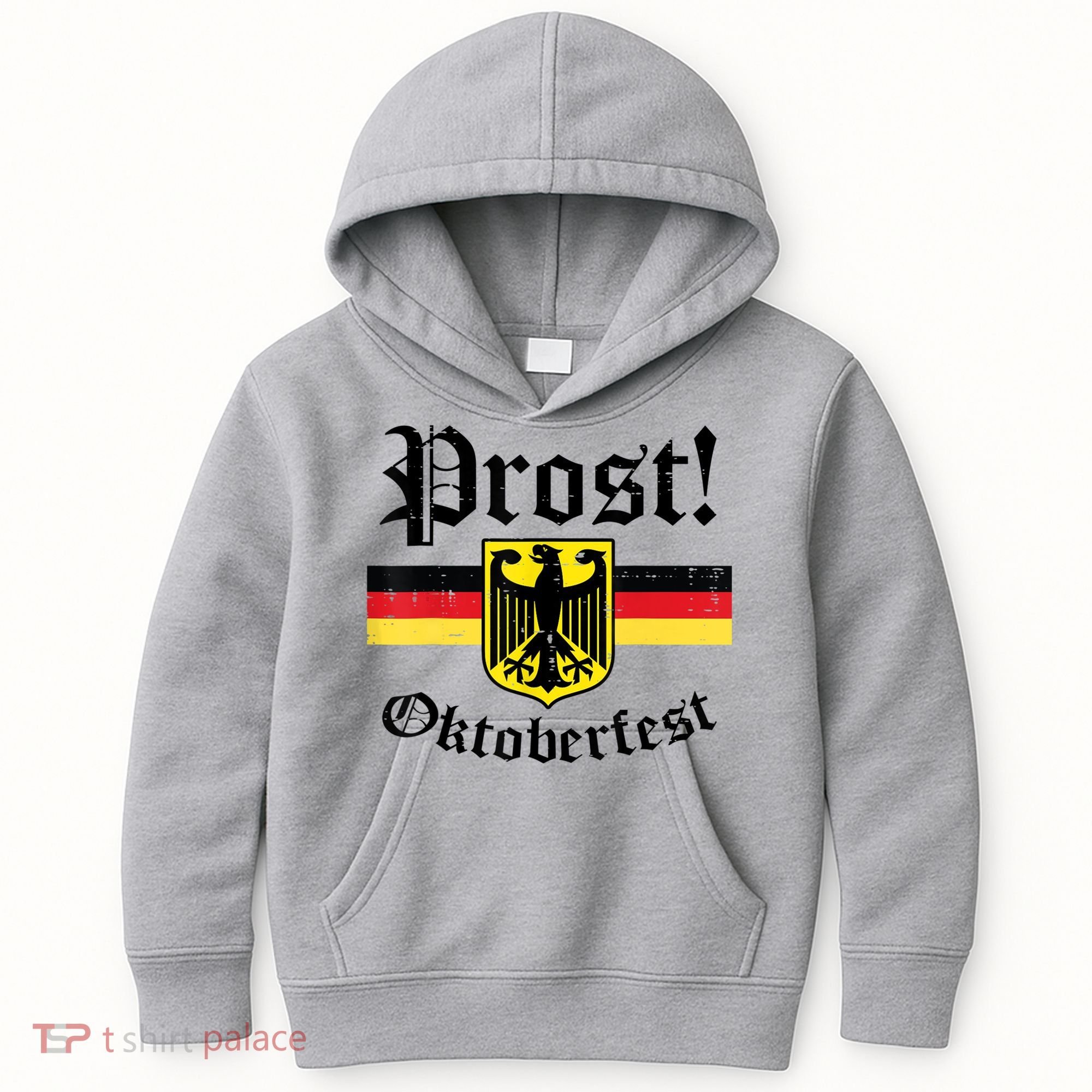 Prost Oktoberfest German Flag Crest Eagle Bavarian Kids Hoodie