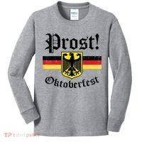 Prost Oktoberfest German Flag Crest Eagle Bavarian Kids Long Sleeve Shirt thumb 0