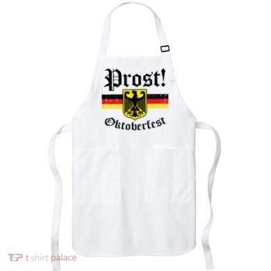Prost Oktoberfest German Flag Crest Eagle Bavarian Apron