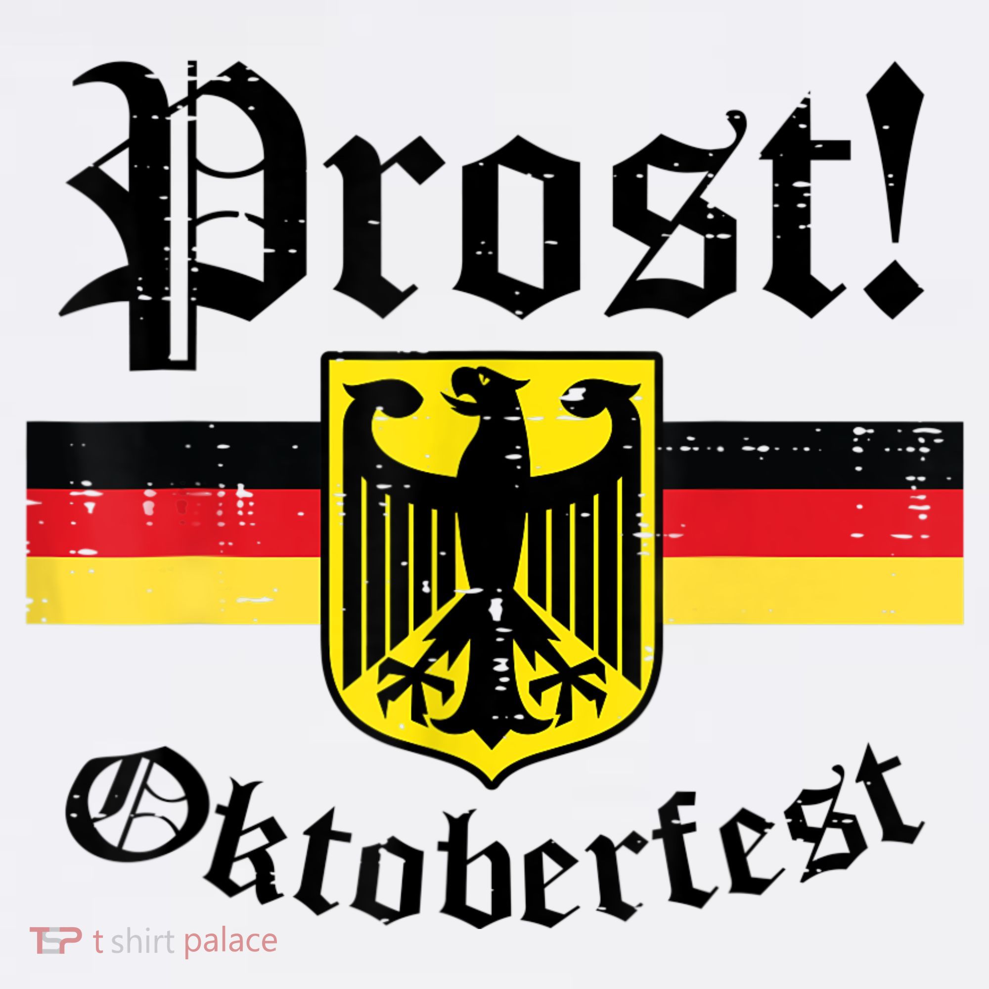 Prost Oktoberfest German Flag Crest Eagle Bavarian Bucket Hat