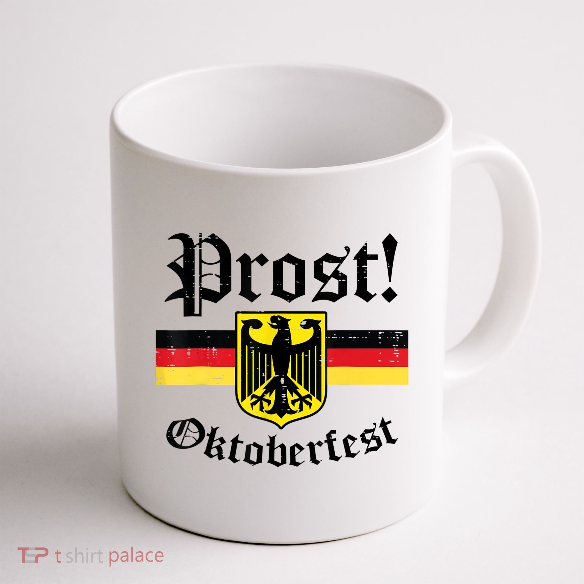 Prost Oktoberfest German Flag Crest Eagle Bavarian Coffee Mug