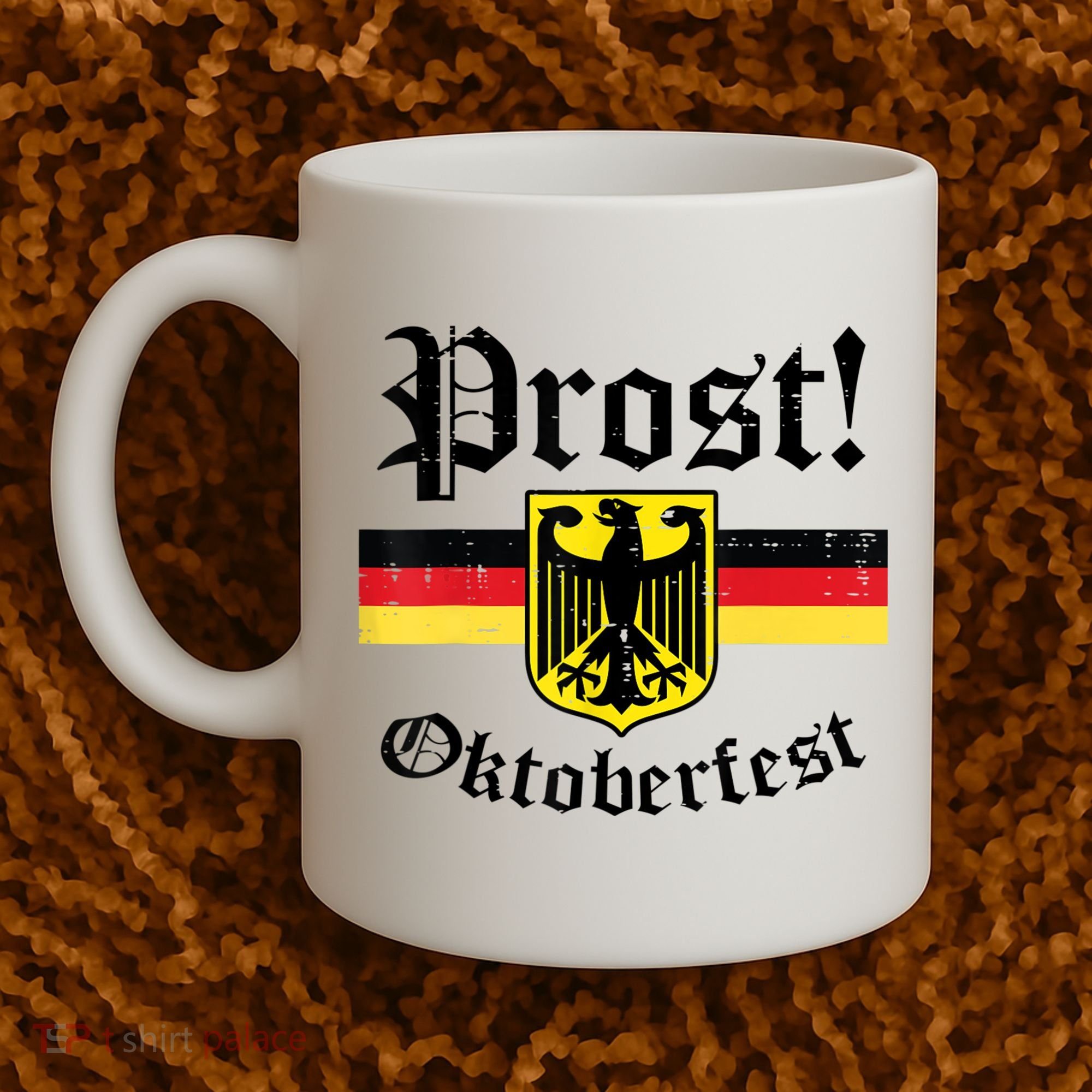 Prost Oktoberfest German Flag Crest Eagle Bavarian Coffee Mug