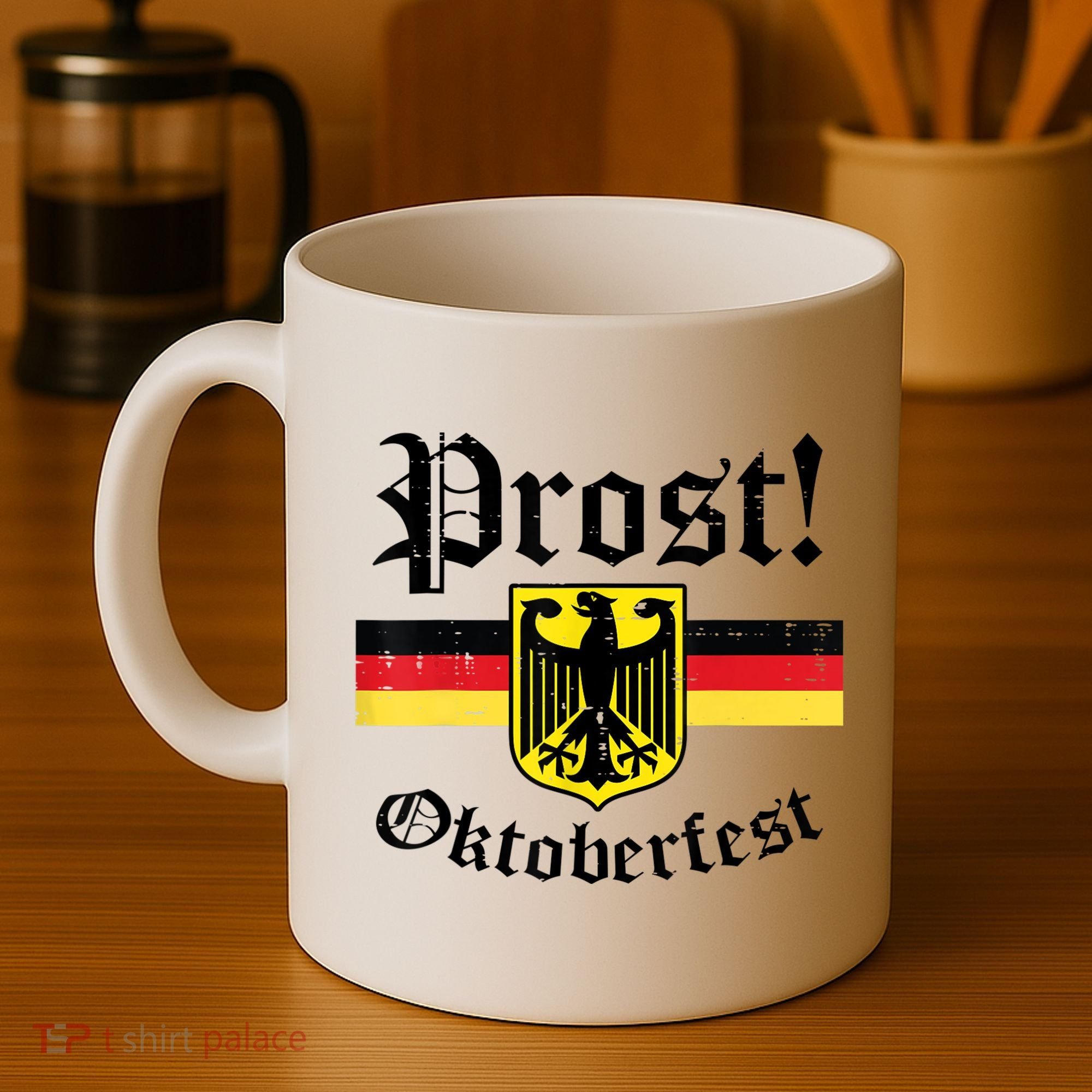 Prost Oktoberfest German Flag Crest Eagle Bavarian Coffee Mug