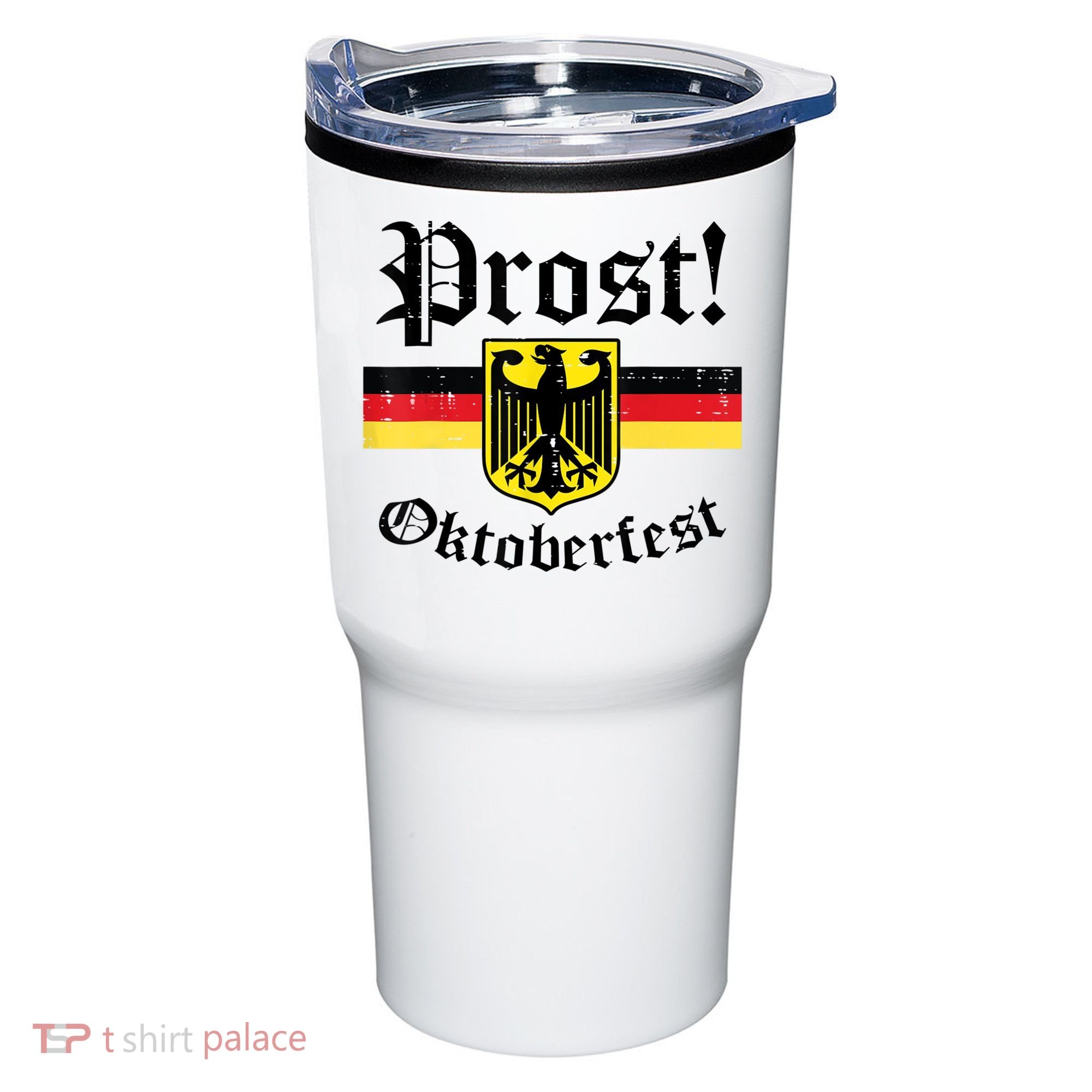 Prost Oktoberfest German Flag Crest Eagle Bavarian Tumbler