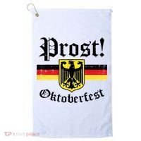 Prost Oktoberfest German Flag Crest Eagle Bavarian Golf Towel thumb 0