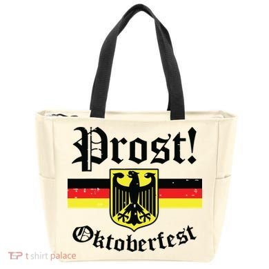 Prost Oktoberfest German Flag Crest Eagle Bavarian Tote Bag