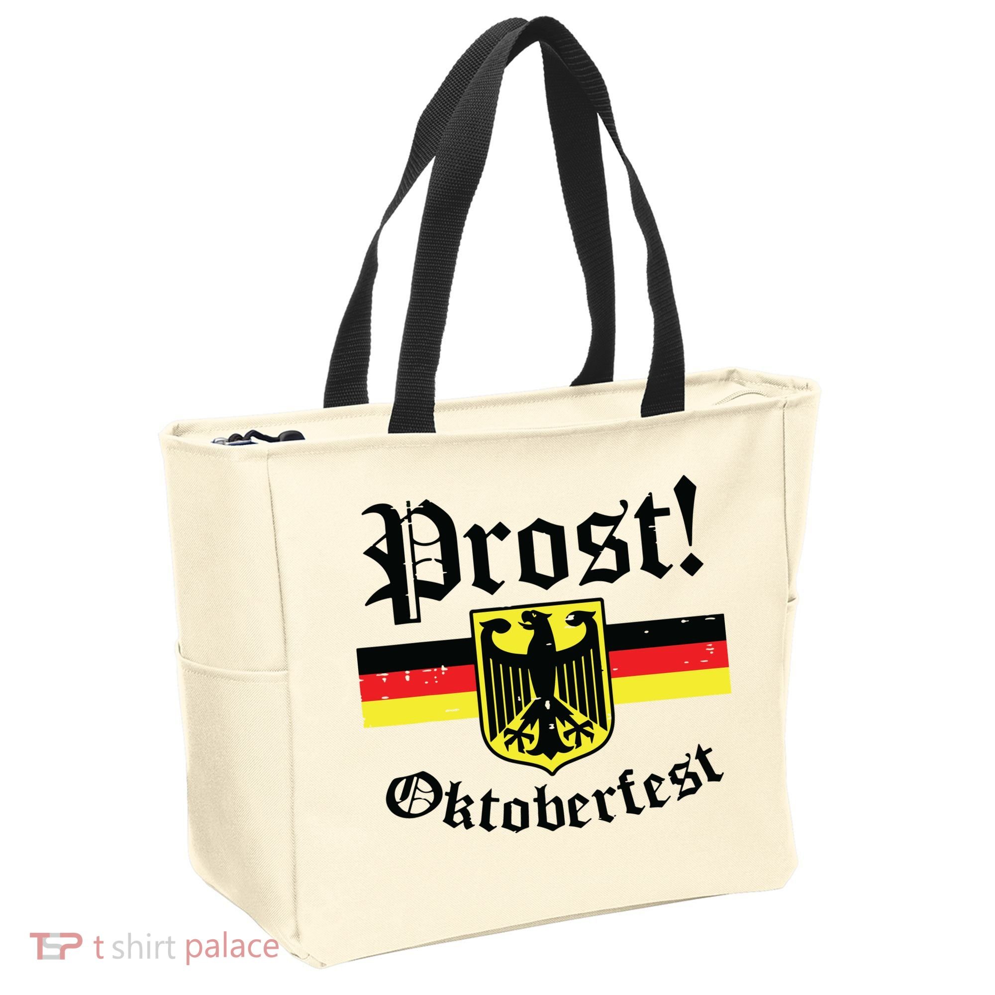 Prost Oktoberfest German Flag Crest Eagle Bavarian Tote Bag