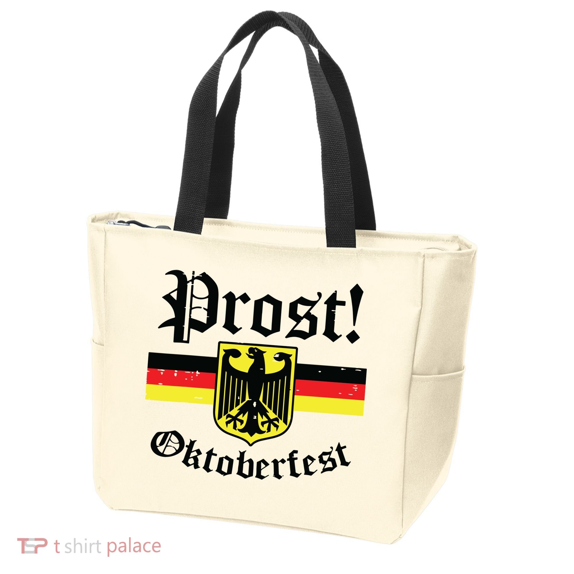 Prost Oktoberfest German Flag Crest Eagle Bavarian Tote Bag