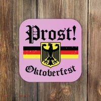 Prost Oktoberfest German Flag Crest Eagle Bavarian Coaster thumb 0