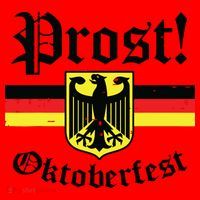 Prost Oktoberfest German Flag Crest Eagle Bavarian Santa Hat thumb 1