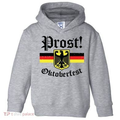 Prost Oktoberfest German Flag Crest Eagle Bavarian Toddler Hoodie