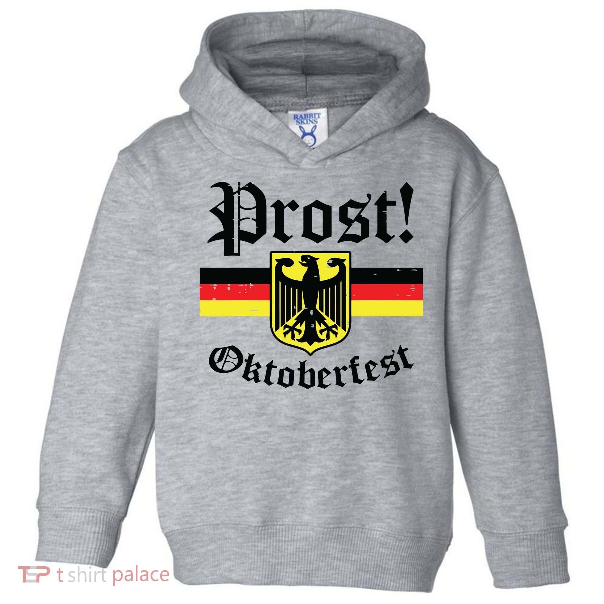 Prost Oktoberfest German Flag Crest Eagle Bavarian Toddler Hoodie