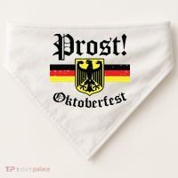 Prost Oktoberfest German Flag Crest Eagle Bavarian USA-Made Doggie Bandana thumb 0