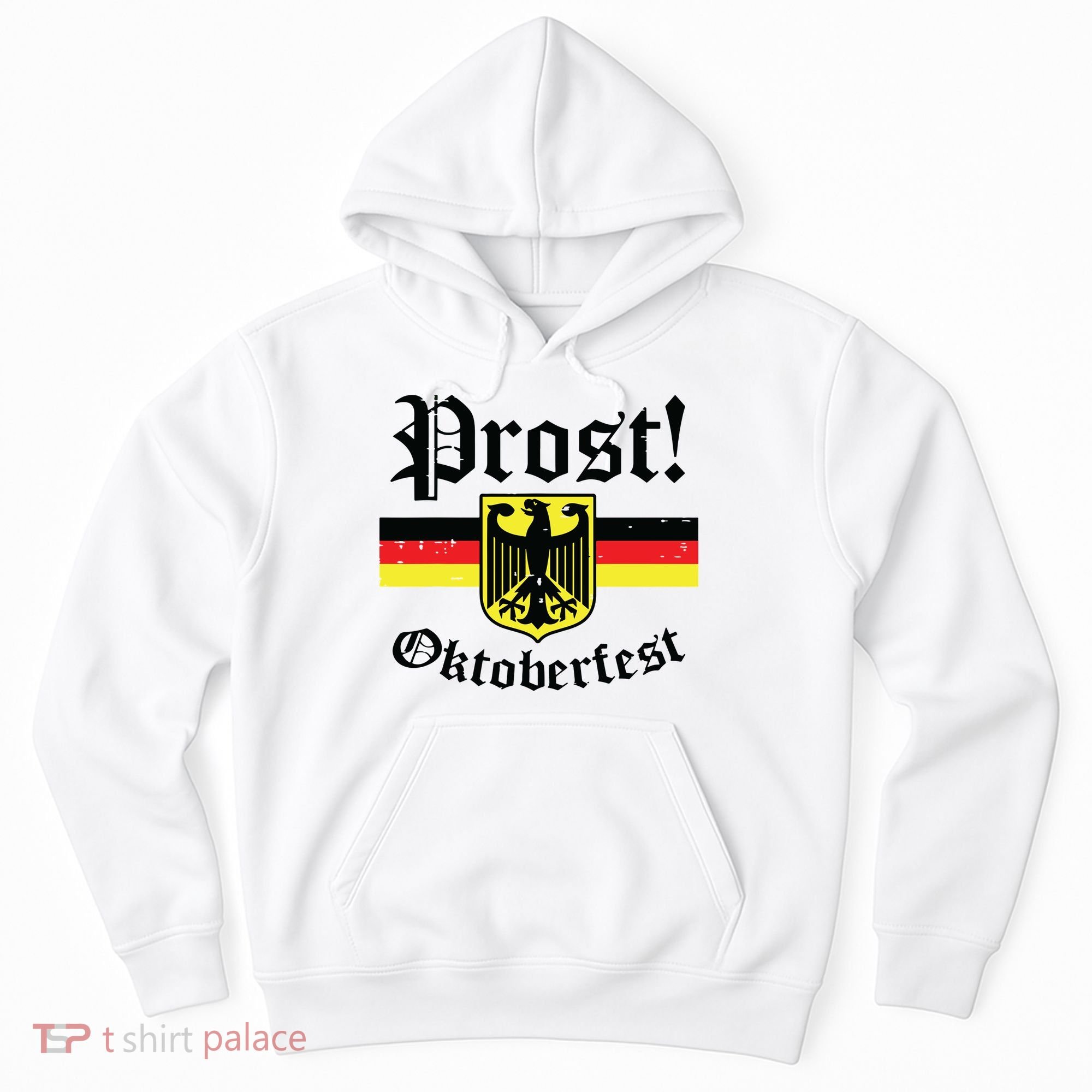 Prost Oktoberfest German Flag Crest Eagle Bavarian Hoodie