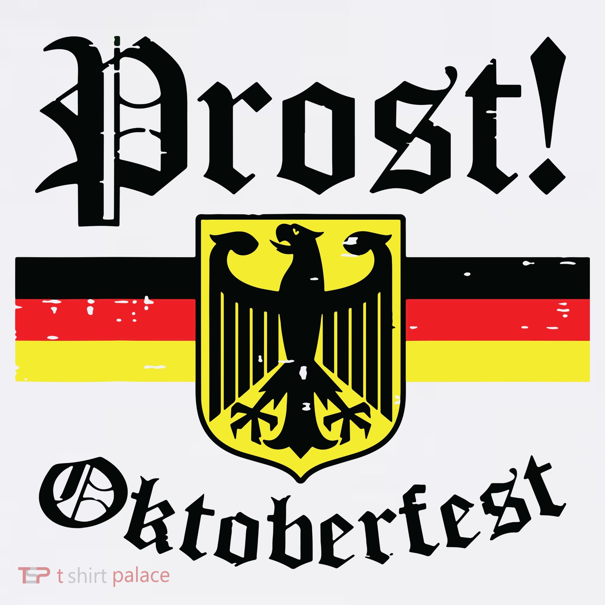 Prost Oktoberfest German Flag Crest Eagle Bavarian Hoodie