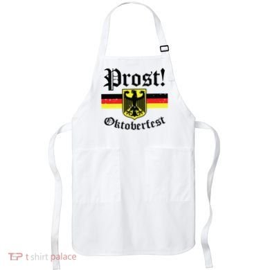 Prost Oktoberfest German Flag Crest Eagle Bavarian Apron