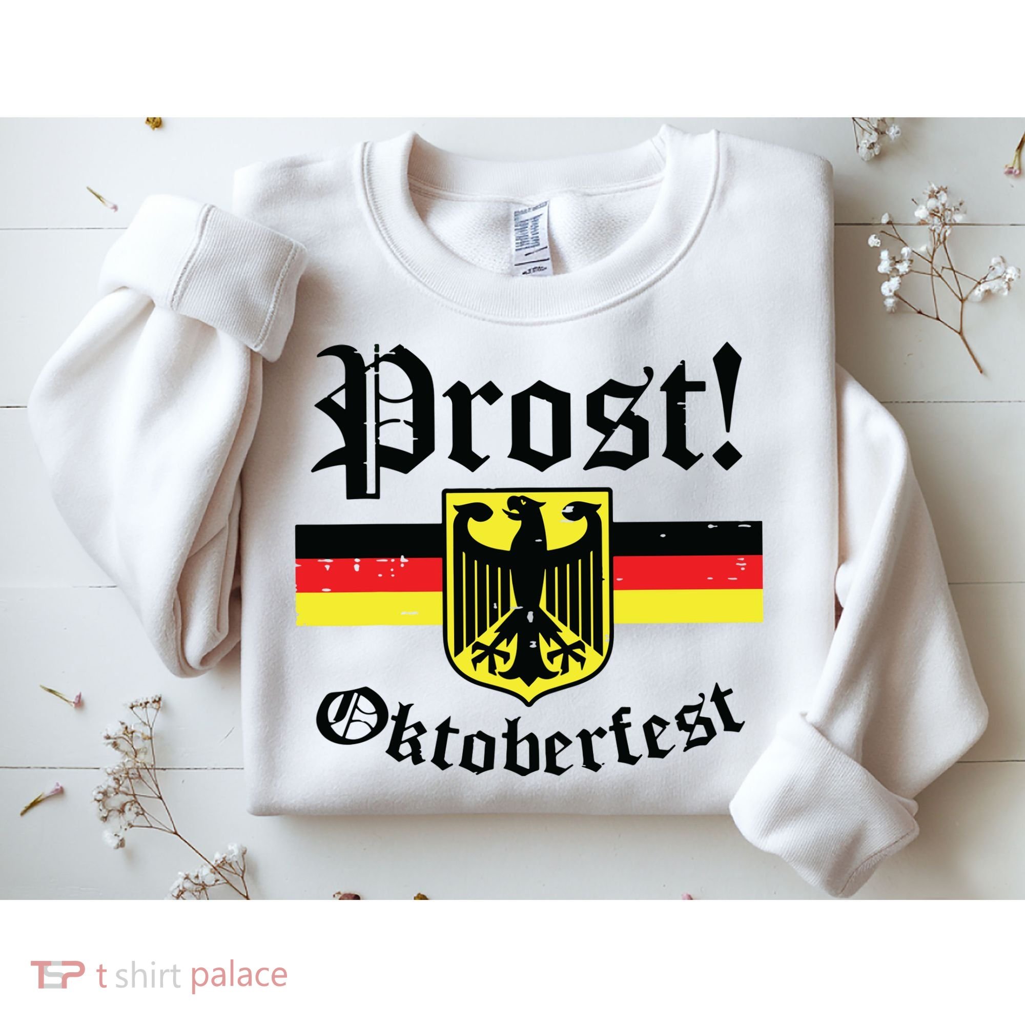 Prost Oktoberfest German Flag Crest Eagle Bavarian Sweatshirt