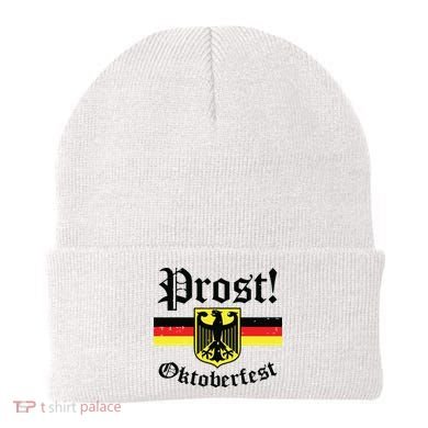Prost Oktoberfest German Flag Crest Eagle Bavarian Beanie
