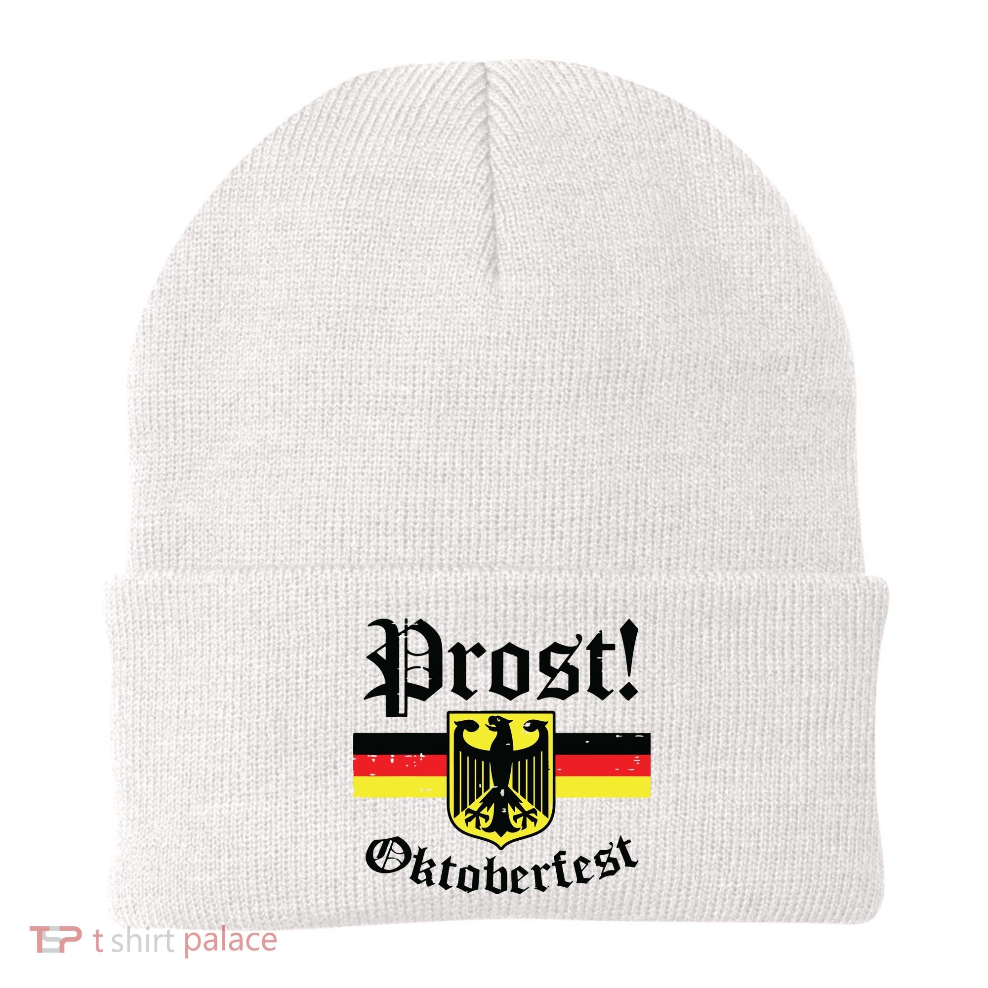 Prost Oktoberfest German Flag Crest Eagle Bavarian Beanie