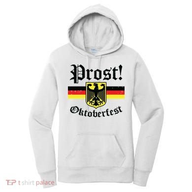 Prost Oktoberfest German Flag Crest Eagle Bavarian Women's Hoodie
