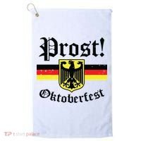 Prost Oktoberfest German Flag Crest Eagle Bavarian Golf Towel thumb 0