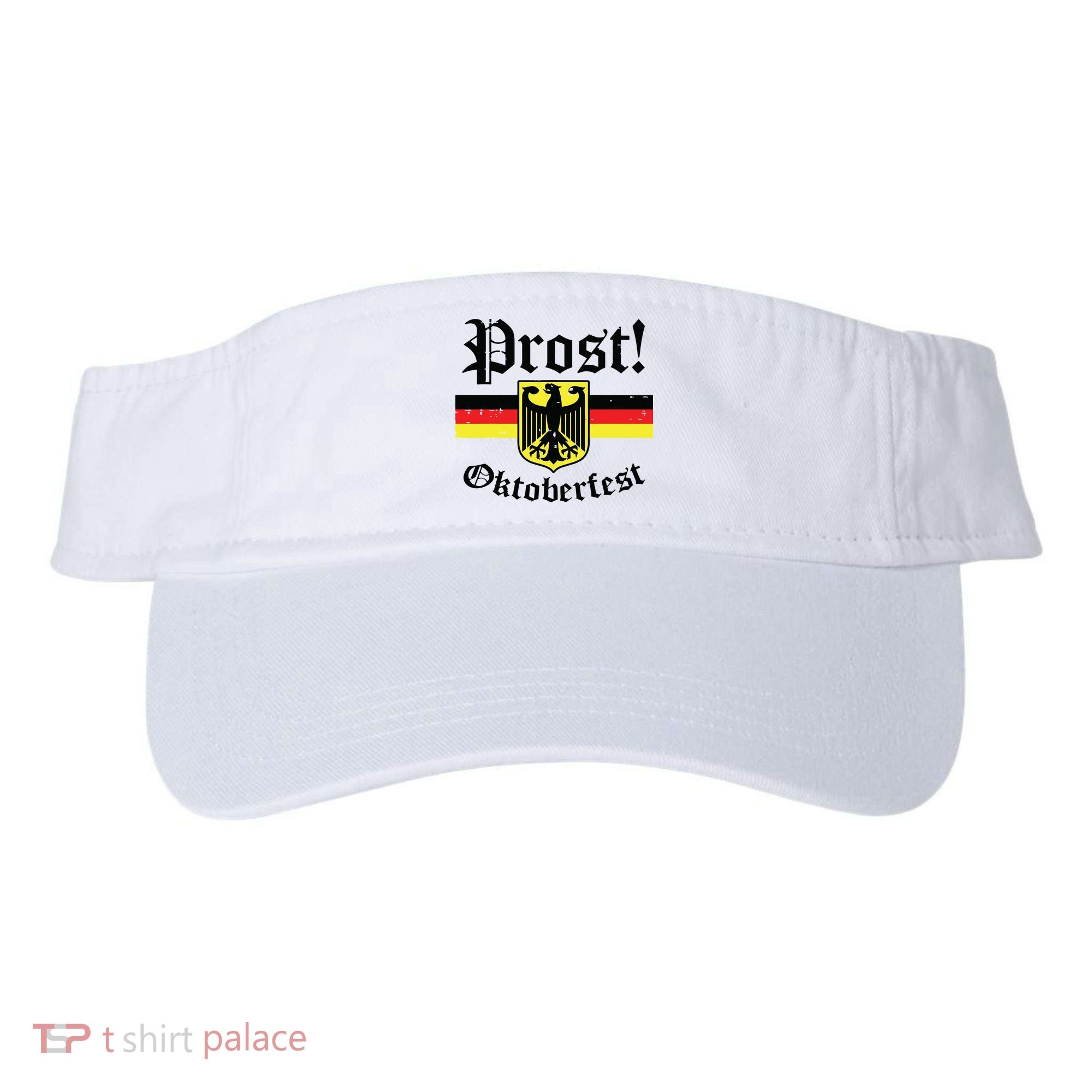 Prost Oktoberfest German Flag Crest Eagle Bavarian Visor