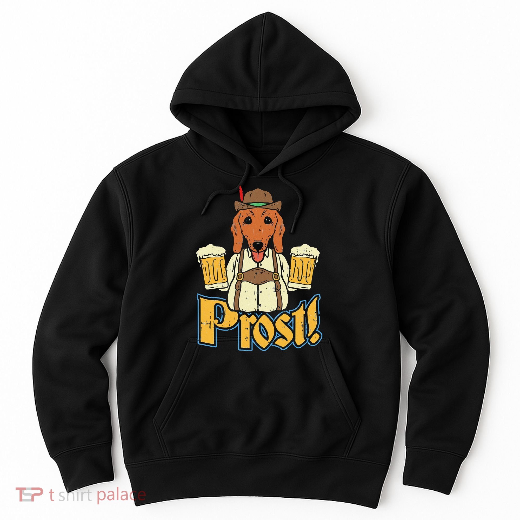 Prost Oktoberfest German Dachshund Dog Drinking Beer Hoodie