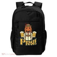 Prost Oktoberfest German Dachshund Dog Drinking Beer Backpack thumb 0