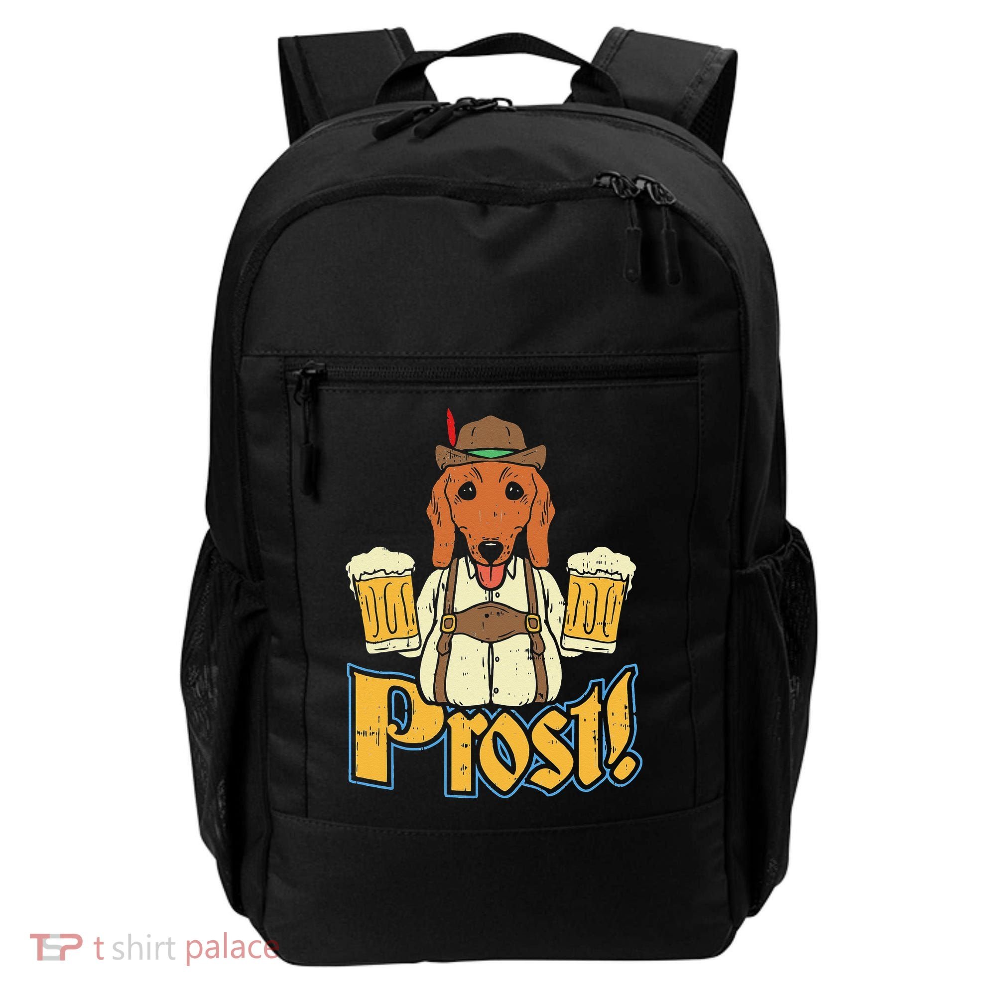 Prost Oktoberfest German Dachshund Dog Drinking Beer Backpack