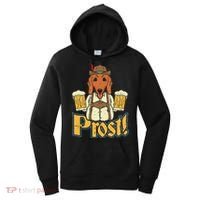 Prost Oktoberfest German Dachshund Dog Drinking Beer Women's Hoodie thumb 0