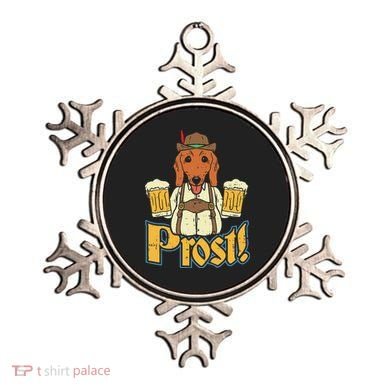 Prost Oktoberfest German Dachshund Dog Drinking Beer Ornament