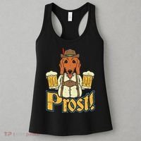 Prost Oktoberfest German Dachshund Dog Drinking Beer Women's Tank Top thumb 3