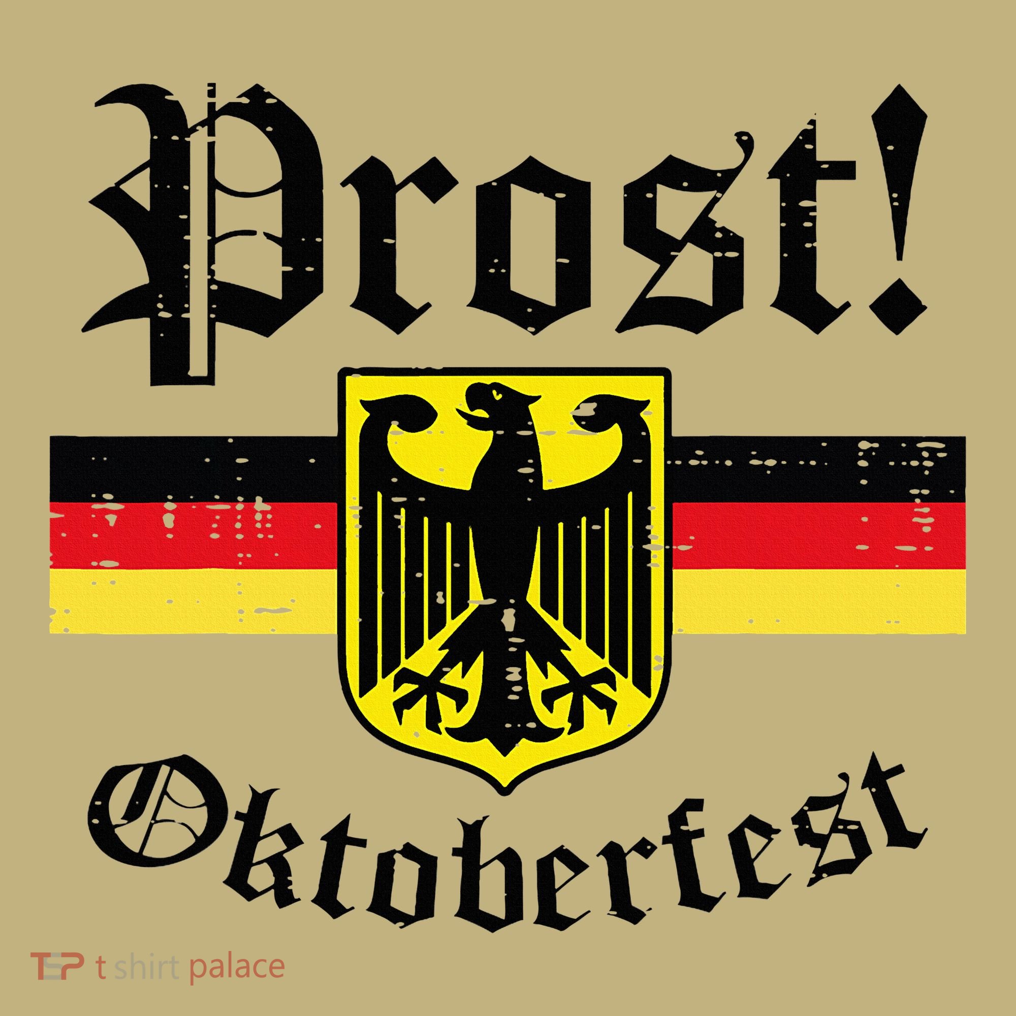 Prost Oktoberfest German Flag Crest Eagle Bavarian Hoodie