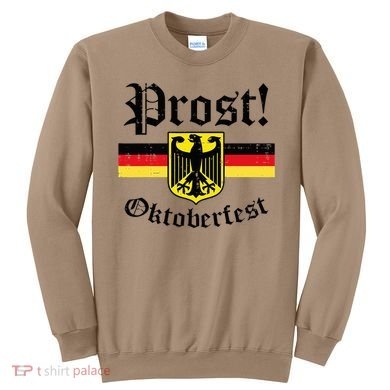 Prost Oktoberfest German Flag Crest Eagle Bavarian Sweatshirt