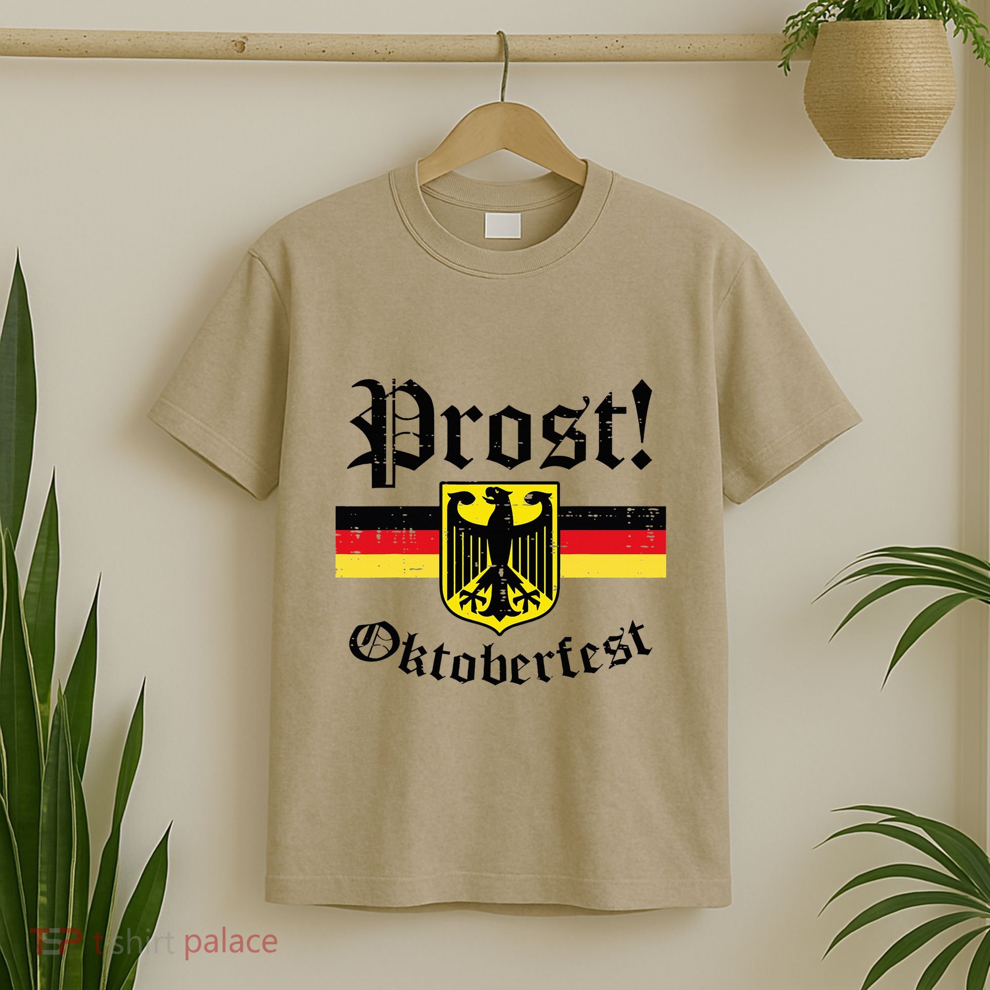 Prost Oktoberfest German Flag Crest Eagle Bavarian T-Shirt