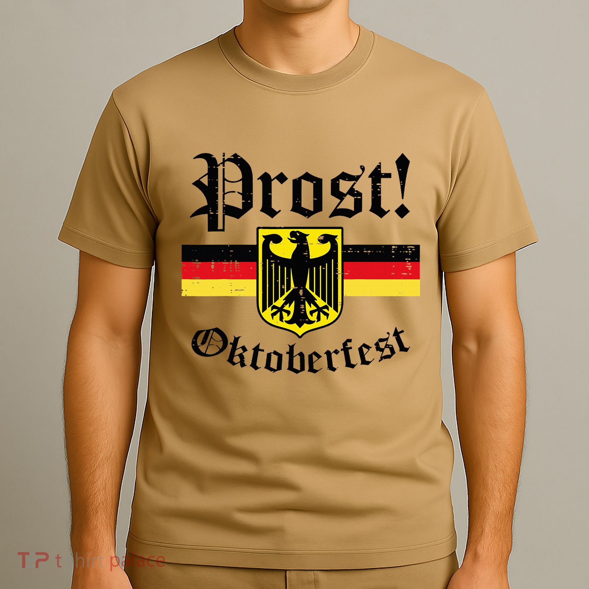 Prost Oktoberfest German Flag Crest Eagle Bavarian T-Shirt
