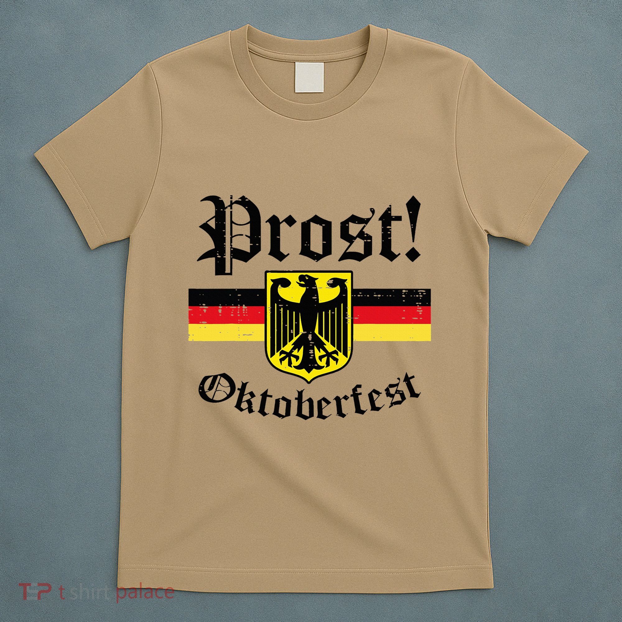 Prost Oktoberfest German Flag Crest Eagle Bavarian T-Shirt