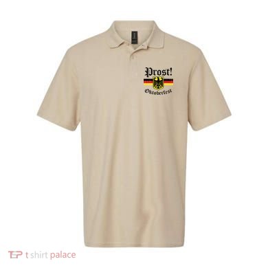 Prost Oktoberfest German Flag Crest Eagle Bavarian Polo
