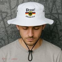 Prost Oktoberfest German Flag Crest Eagle Bavarian Bucket Hat thumb 2
