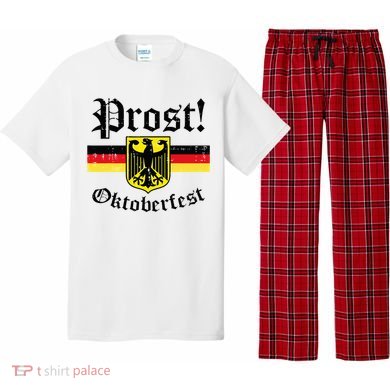Prost Oktoberfest German Flag Crest Eagle Bavarian Pajama Set