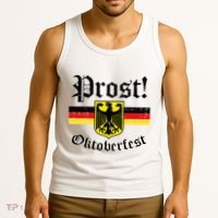 Prost Oktoberfest German Flag Crest Eagle Bavarian Tank Top thumb 3