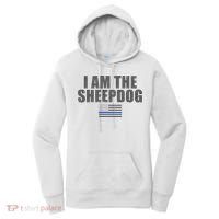 Police Officer Gift Thin Blue Line Gift I Am The Sheepdog Funny Gift Women's Hoodie thumb 0