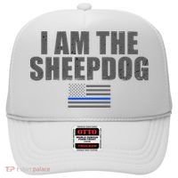 Police Officer Gift Thin Blue Line Gift I Am The Sheepdog Funny Gift Hat thumb 0