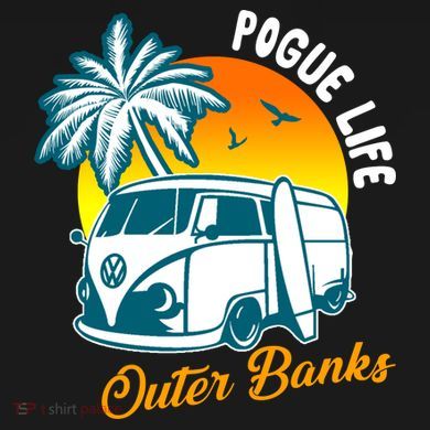 Pogue Life Banks Bronco Van Outer Cropped Pullover Crew