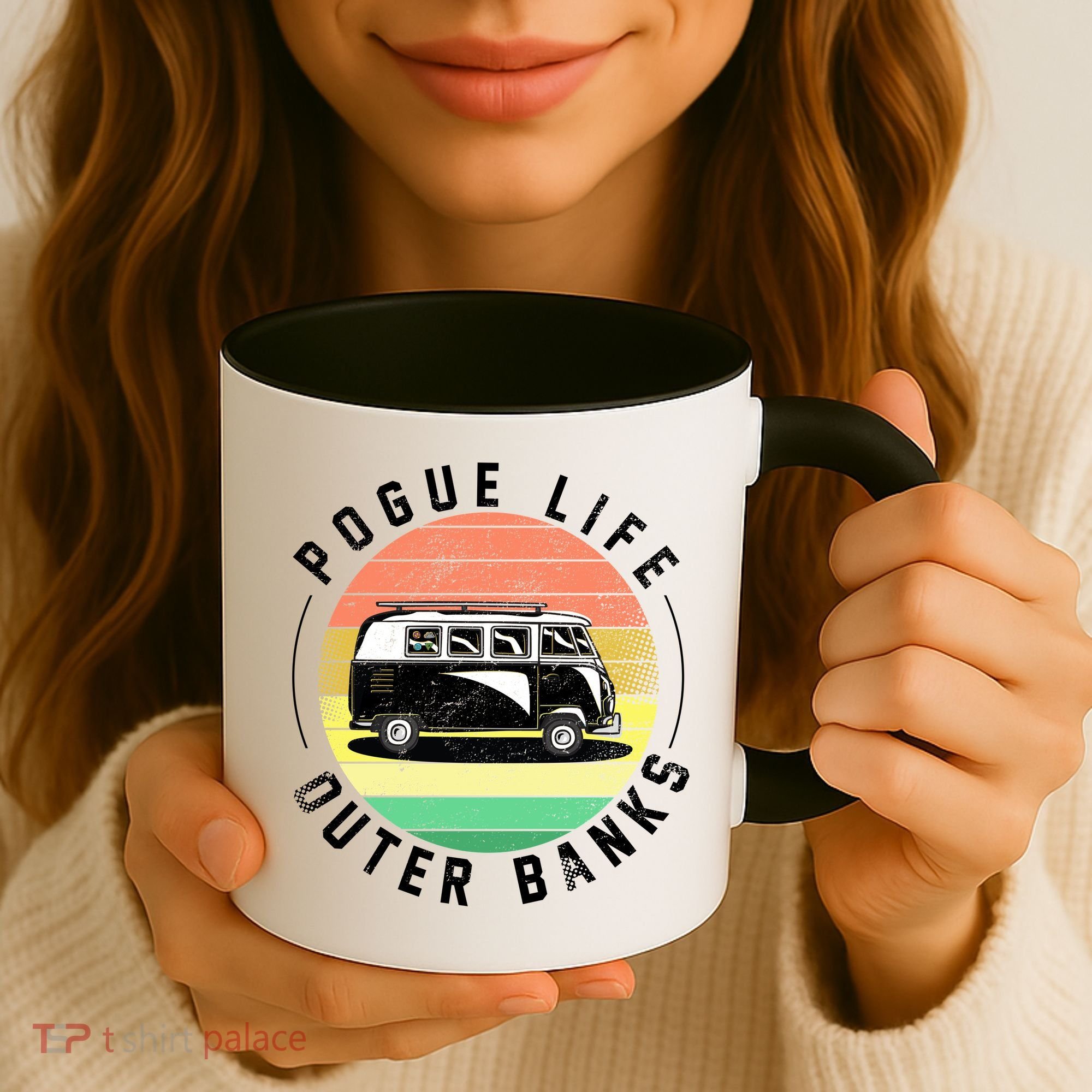 Pogue Life Retro Hippy Bus Coffee Mug